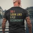 Do I Look Like I Fly Economy 面白い ヴィンテージ レトロ メンズTシャツ バックプリント 高齢者への贈り物