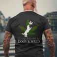 Dog And Weed ファニーマリファナtシャツ メンズTシャツ バックプリント 高齢者への贈り物
