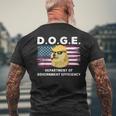 Doge 政府効率省 トランプ柴犬 メンズTシャツ バックプリント 高齢者への贈り物