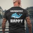 Dolphinately Happy ドルフィンズ イルカ 哺乳類 海 Dolphin ドルフィン メンズTシャツ バックプリント 高齢者への贈り物