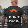 Don't Panic Rustacean Ferris The Crab Rustプログラミング メンズTシャツ バックプリント 高齢者への贈り物