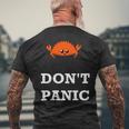 Don't Panic Rustacean Ferris The Crab Rustプログラミング 長袖tシャツ メンズTシャツ バックプリント 高齢者への贈り物