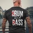 Drum And Bass Rum And Ass メンズTシャツ バックプリント 高齢者への贈り物