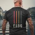 Eadg 4弦ベースギター レトロヴィンテージベースプレーヤー メンズTシャツ バックプリント 高齢者への贈り物