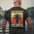 Easy Distracted By Trilobites Trilobite Lover メンズTシャツ バックプリント 高齢者への贈り物