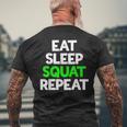 Eatleepquat Repeat モチベーショントレーニング メンズTシャツ バックプリント 高齢者への贈り物