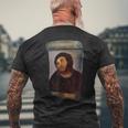 Ecce Homo Cecilia ユーモア クール アンダージャケット グラフィック Jesus メンズTシャツ バックプリント 高齢者への贈り物