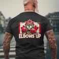 Elbows Up Canada カナダのカウンター関税 ビーバーボクシング メンズTシャツ バックプリント 高齢者への贈り物