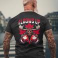 Elbows Up Canada ボクシング ムース メープルリーフ カナダの誇り メンズTシャツ バックプリント 高齢者への贈り物
