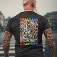 Every Italian Brainrot Meme Italian Brainrotコレクション メンズTシャツ バックプリント 高齢者への贈り物