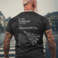 F-14 Tomcat メンズTシャツ バックプリント 高齢者への贈り物