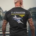 F-4 ファントム アクション中 海軍航空 最高 メンズTシャツ バックプリント 高齢者への贈り物