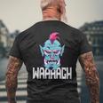 Fantasy Ork Mmorpg Rpg ゲーマーヘッド メンズTシャツ バックプリント 高齢者への贈り物