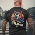 Fat Bear Week Retro Bear Sunglasses Nature Lovers Men's T-shirt Back Print Gifts for Old Men