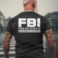 Fbiは州の隠蔽を固く信じています。 メンズTシャツ バックプリント 高齢者への贈り物