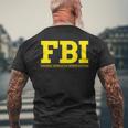 Fbi連邦捜査官事務所 メンズTシャツ バックプリント 高齢者への贈り物