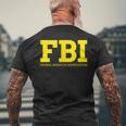 Fbi連邦捜査官事務所両面 メンズTシャツ バックプリント 高齢者への贈り物
