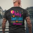 Feliz Cumpleanos Hermana-Happy Birthdayister Español Camiseta Hombre Estampado Espalda Regalos para ancianos