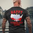 Feliz Día De Dyngus 2025 Polska Águila Blanca Polaca Día De Dyngus Camiseta Hombre Estampado Espalda Regalos para ancianos