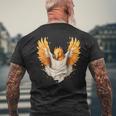 Firebird Reborn Rejuvenation 神話の鳥 アートワーク フェニックス メンズTシャツ バックプリント 高齢者への贈り物