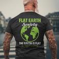 Flat Earthociety Flat Earther Conspiracy Theory メンズTシャツ バックプリント 高齢者への贈り物