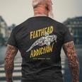 Flathead Addiction マゴチ 釣り メンズTシャツ バックプリント 高齢者への贈り物