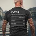 Flavio 栄養成分表示 メンズTシャツ バックプリント 高齢者への贈り物