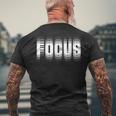 Focus クール トリッピー オプティカル イリュージョン メンズTシャツ バックプリント 高齢者への贈り物