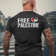 Free Palestine パレスチナの旗無料パレスチナ メンズTシャツ バックプリント 高齢者への贈り物