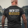 Brew City ミルウォーキー ウィスコンシン州 メンズTシャツ バックプリント 高齢者への贈り物