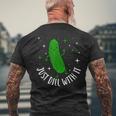 Bun Pickle-Just Dill With It メンズTシャツ バックプリント 高齢者への贈り物