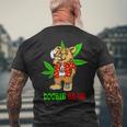 Doobie Bear 大麻の葉 雑草愛好家 マリファナギフト メンズTシャツ バックプリント 高齢者への贈り物
