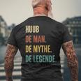 Dutch First Name Huub メンズTシャツ バックプリント 高齢者への贈り物