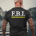 メンズ Fbi Female Body Inspector Meme Novelty Apparel メンズTシャツ バックプリント 高齢者への贈り物