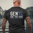 Generation X ユーモア 60年代 70年代 Gen-Xers 皮肉なジェネレーションx メンズTシャツ バックプリント 高齢者への贈り物