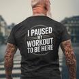 Gym Fitness Workout Motivation Humor Training メンズTシャツ バックプリント 高齢者への贈り物