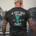 If They Talk Behind Your Back Fart かわいい動物モンスター メンズTシャツ バックプリント 高齢者への贈り物