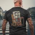 Vintage Old Gamer Retro Video Game Old Gamer Men's T-shirt Back Print Gifts for Old Men