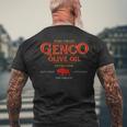 Genco Olive Oil Little Italy ニューヨーク メンズTシャツ バックプリント 高齢者への贈り物