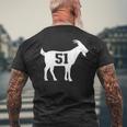 Goat 51 GOATナンバーフィフティワンヤギ メンズTシャツ バックプリント 高齢者への贈り物