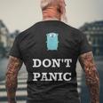 Golang Gopher プログラミング ユーモア Don't Panic Coding Developer メンズTシャツ バックプリント 高齢者への贈り物