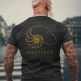 Golden Nautilus シェルtシャツ 海洋自然愛好家向け メンズTシャツ バックプリント 高齢者への贈り物