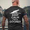 Gooner フットボールファン Keep Calm Gooner アーセナルギフト メンズTシャツ バックプリント 高齢者への贈り物