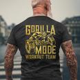 Gorilla Mode ワークアウト チーム ダンベル ビースト ジム フィットネス ゴールド メンズTシャツ バックプリント 高齢者への贈り物