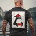 Grumpy Frog Gamer Bruh Ink Painting Japanese Gamer Men's T-shirt Back Print Gifts for Old Men