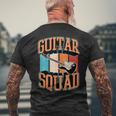 Guitarquad マッチング レトロ ヴィンテージスタイル ギターバンド メンズTシャツ バックプリント 高齢者への贈り物