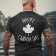 Happy Canada Day クールデザイン カナダメープルレディース メンズ キッズ メンズTシャツ バックプリント 高齢者への贈り物