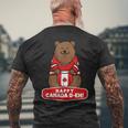 Happy Canada Day 面白いカナダのクマの旗 メンズTシャツ バックプリント 高齢者への贈り物