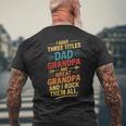 I Have Three Titles Dad And Grandpa 父の日 ビンテージtシャツ メンズTシャツ バックプリント 高齢者への贈り物