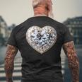 Heart Of Radiance ダイヤモンドエレガンスキラキラ メンズTシャツ バックプリント 高齢者への贈り物